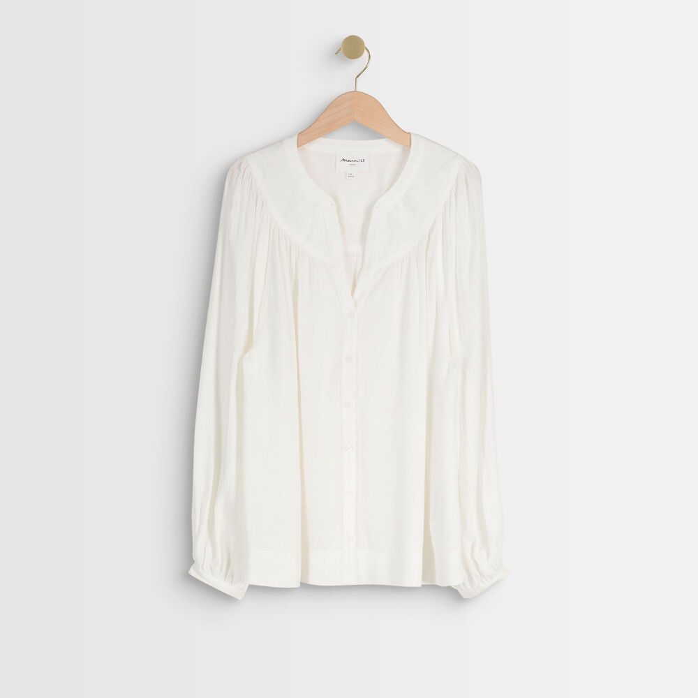 Blouse écrue en lurex timeo ecru.