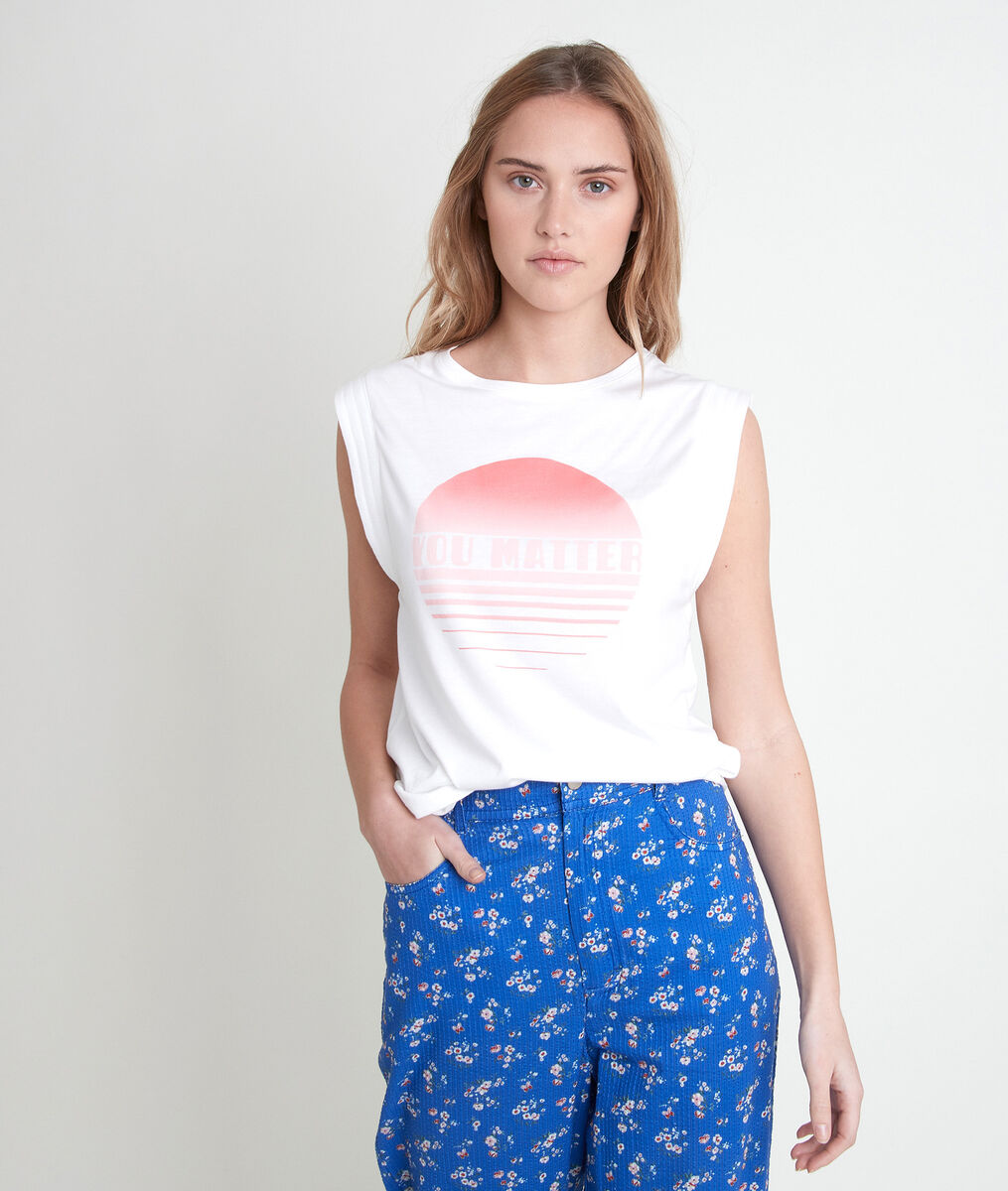 Tee-shirt en coton biologique écru imprimé Inno | 1-2-3 Tee-shirt en coton biologique écru imprimé Inno PhotoZ | 1-2-3