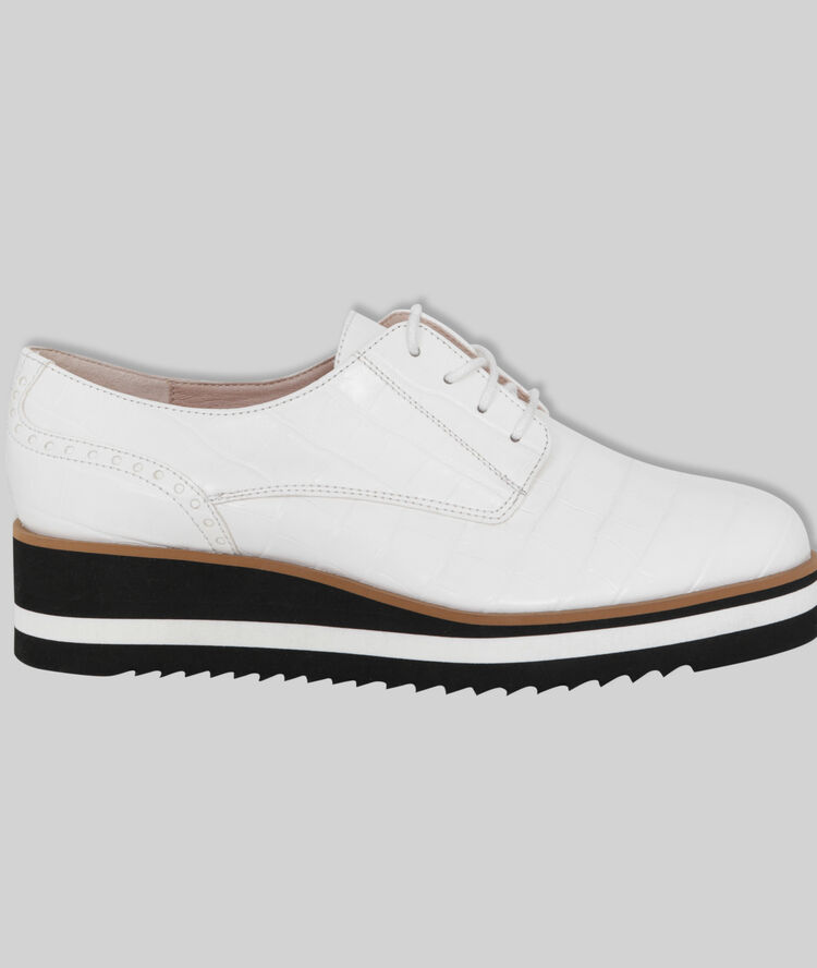 Derbies blanches compensées naelle blanc.