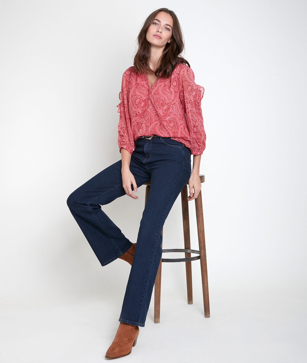 Blouse rose imprimé fleuri Teneris | 1-2-3 Blouse rose imprimé fleuri Teneris PhotoZ | 1-2-3