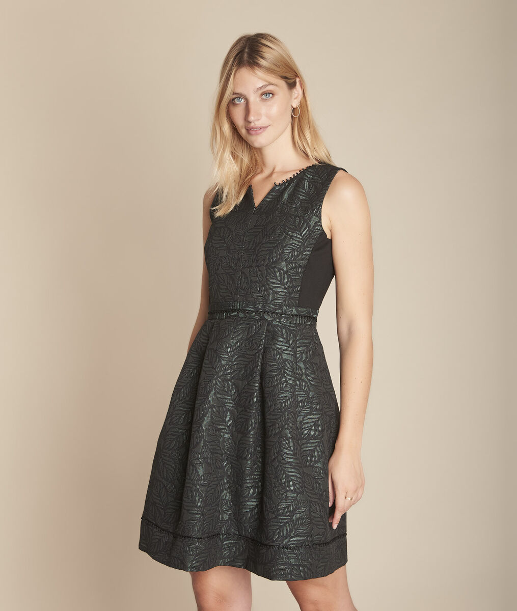 Robe corolle en jacquard Romane | 1-2-3 Robe corolle en jacquard Romane PhotoZ | 1-2-3