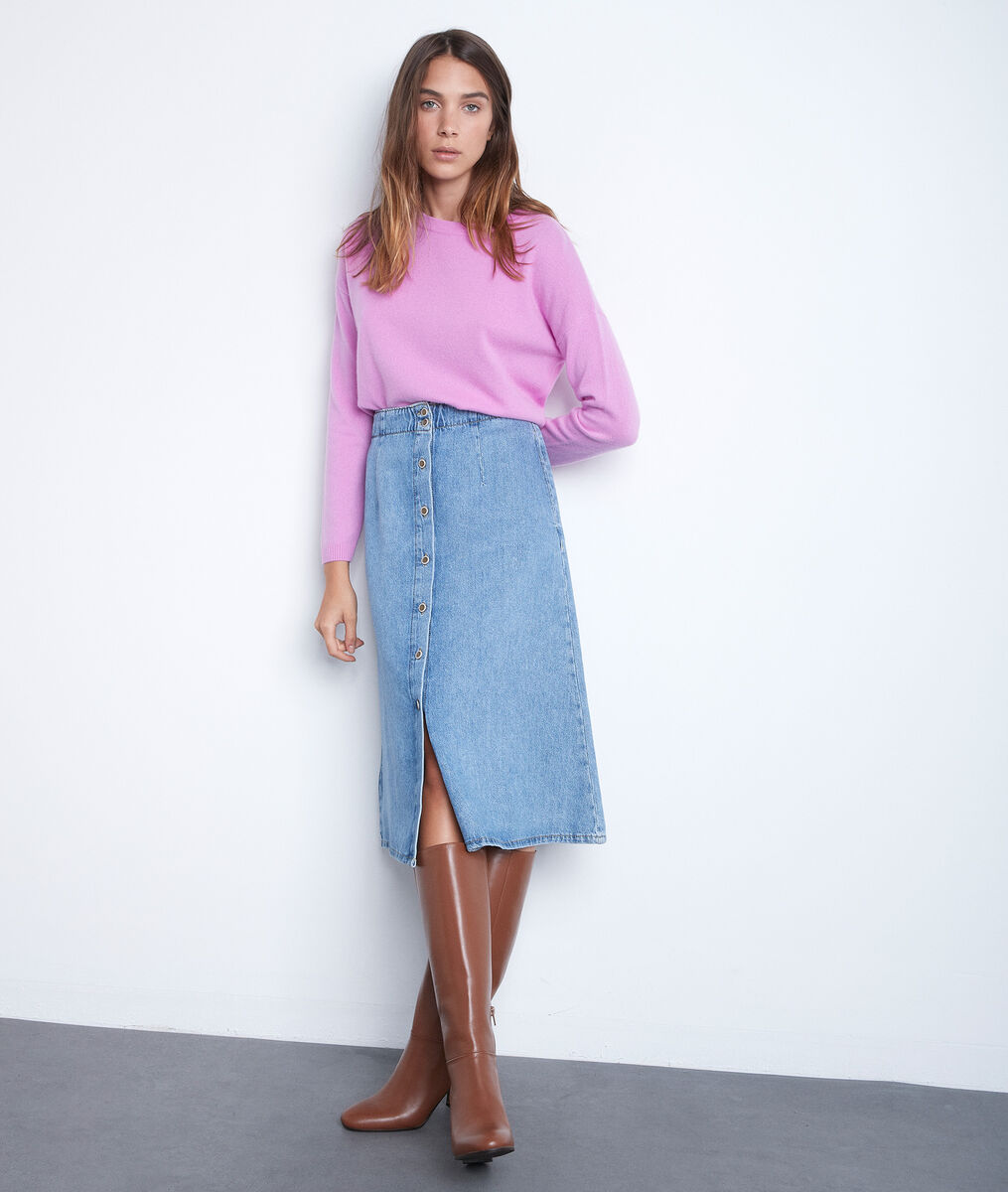Pull en cachemire fuschia Timeo | 1-2-3 Pull en cachemire fuschia Timeo PhotoZ | 1-2-3