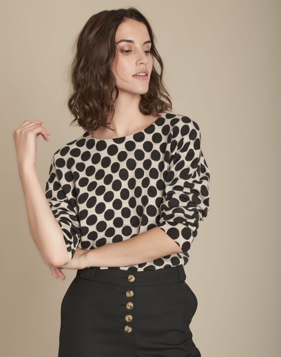 Pull impimé pois Falbala | 1-2-3 Pull impimé pois Falbala PhotoZ | 1-2-3