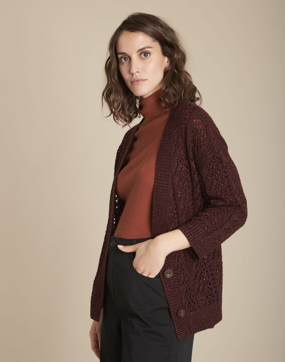 Gilet en maille lurex ébène Flashdance | 1-2-3 Gilet en maille lurex ébène Flashdance PhotoZ | 1-2-3