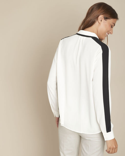 Chemise blanche en polyester recyclé margot ecru.