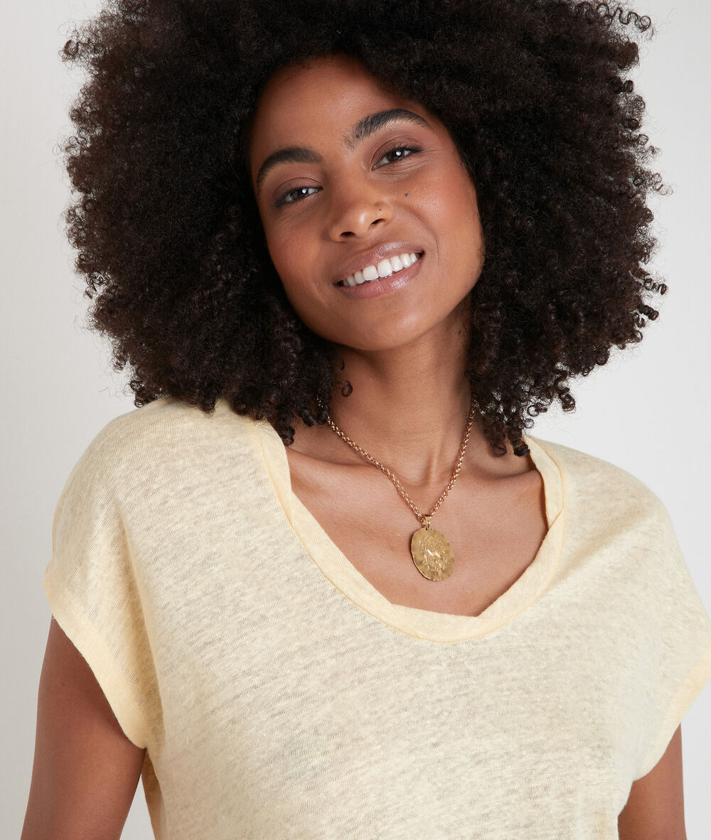 Tee-shirt en lin certifié citron ecool citron.