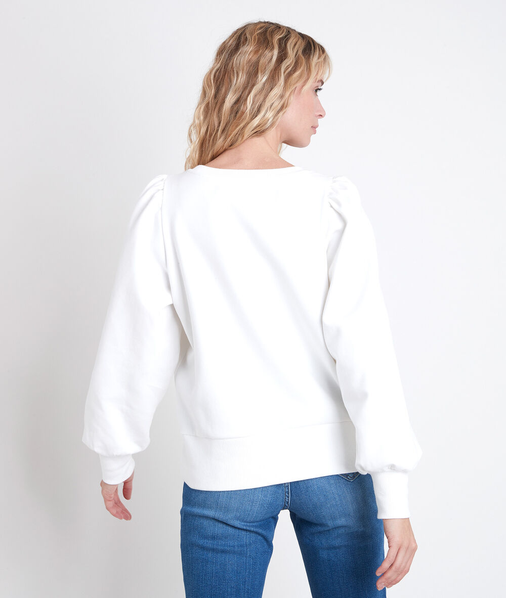 Sweat à épaulettes crème ivao creme.