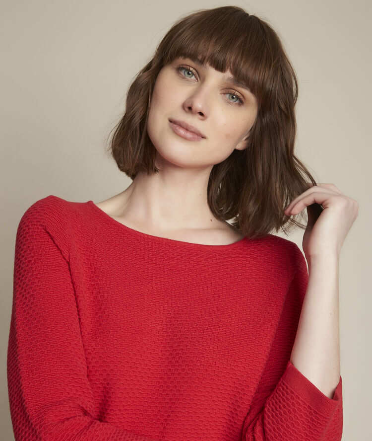 Pull grenadine col bateau delta fraise.