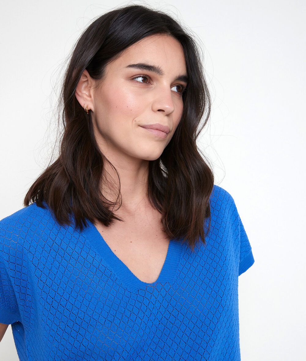 Pull viscose ecovero® ajouré myosotis aline myosotis.