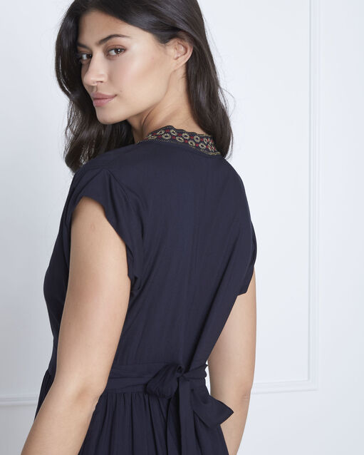 Robe marine brodée liberté marine.
