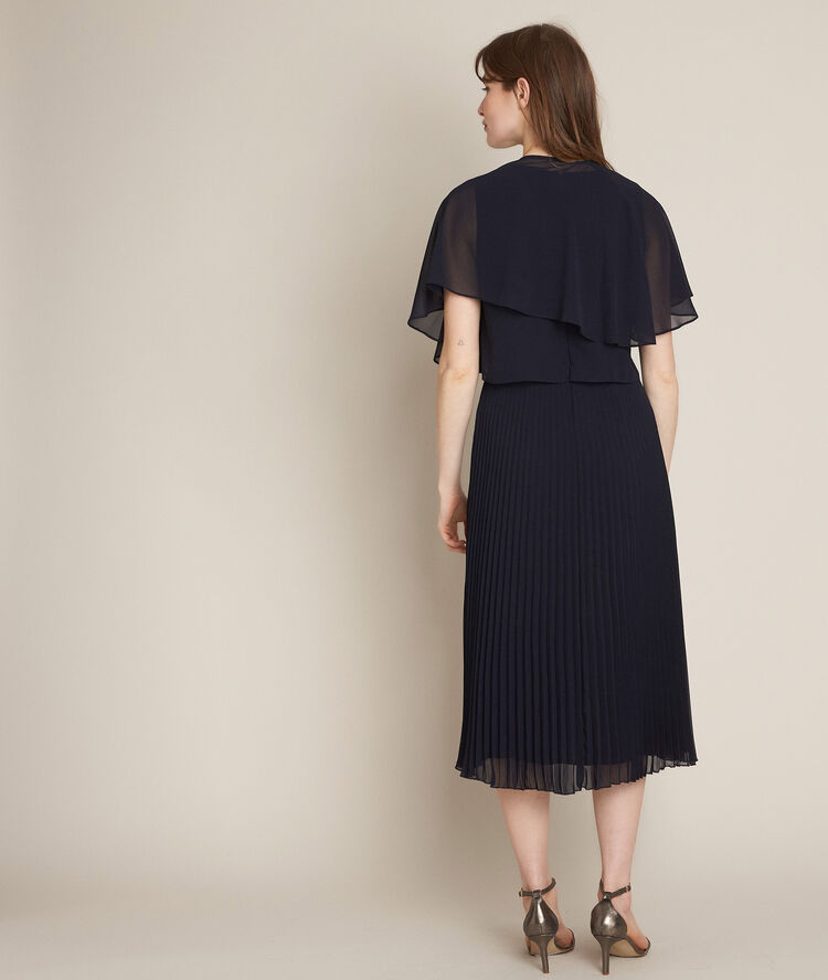 Robe plissée en polyester recyclé ornella violet.