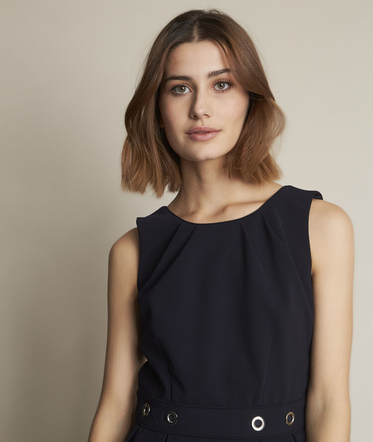 Robe corolle marine camille marine.