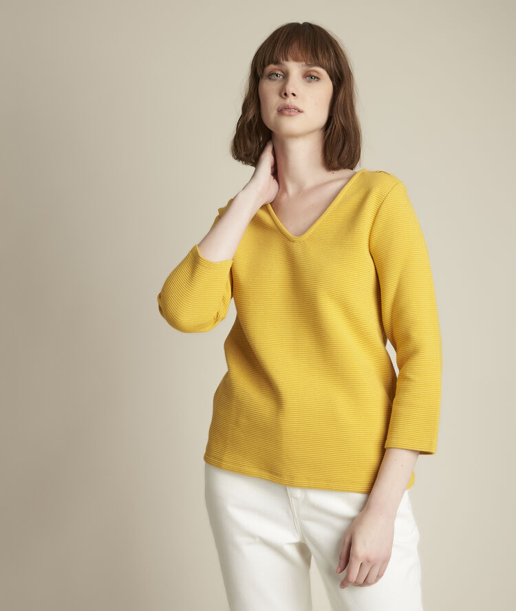 Gelbes top mit glanzeffekt regate honiggelb.