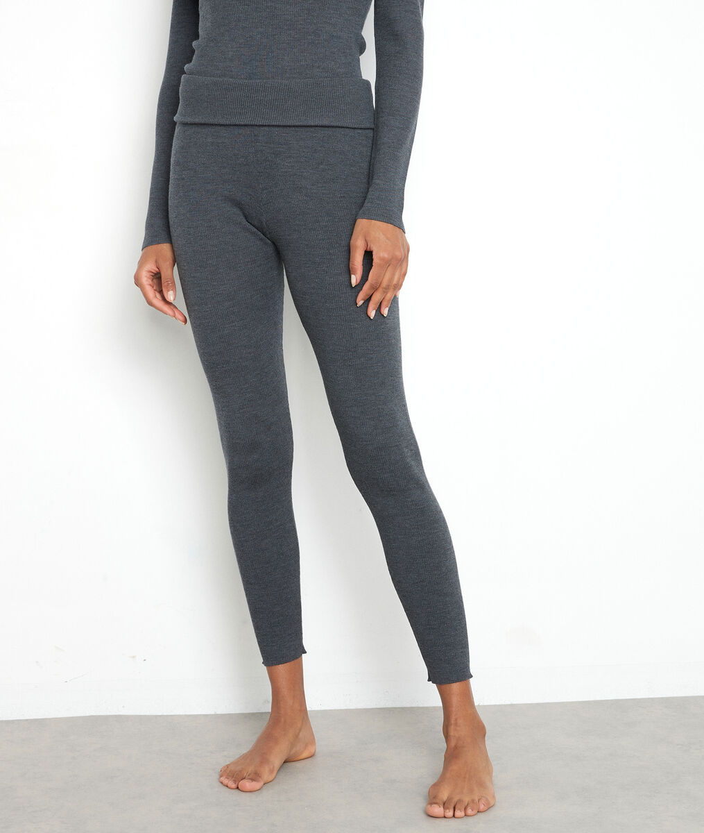 Pantalon style legging en laine côtelée anthracite Theo | 1-2-3 Pantalon style legging en laine côtelée anthracite Theo PhotoZ | 1-2-3
