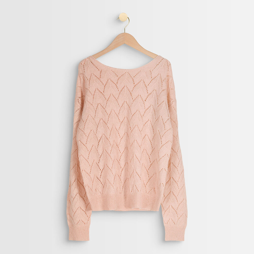 Pull poudre ajouré agathe poudre.