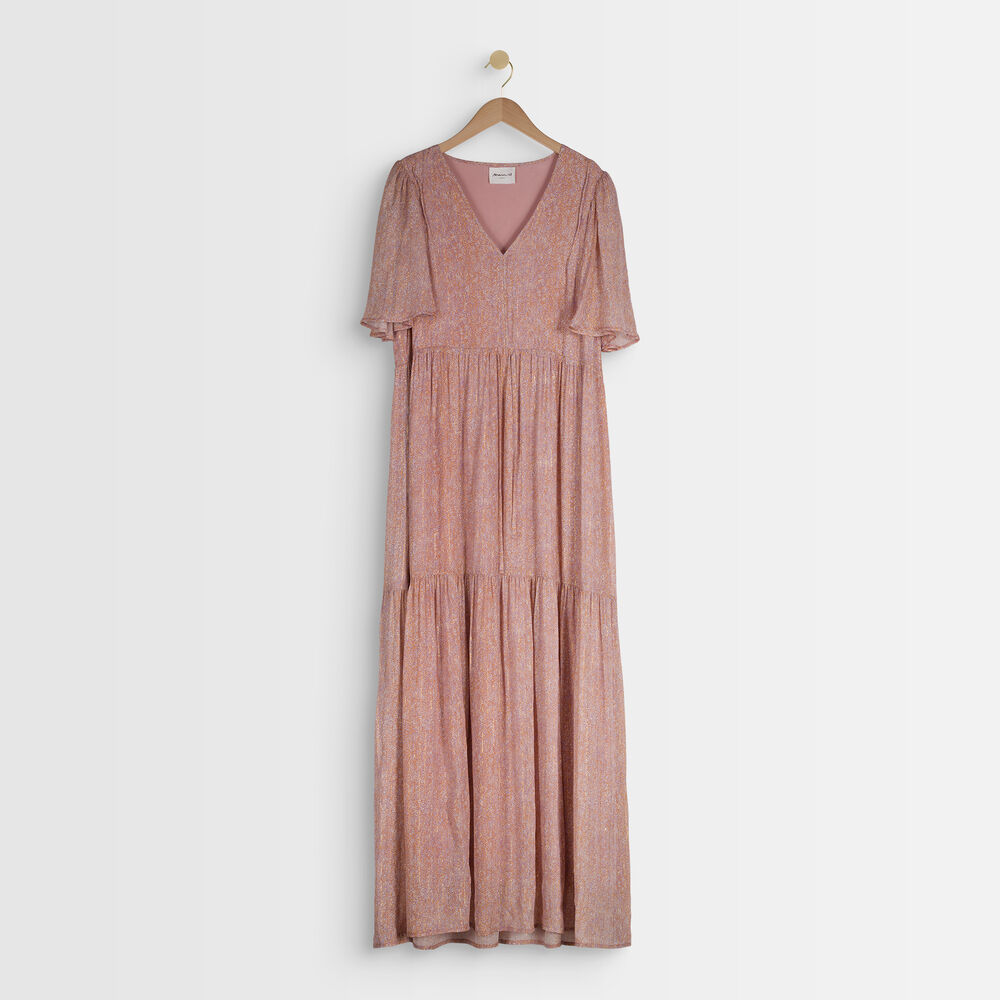Robe longue imprimé rose leila blush.