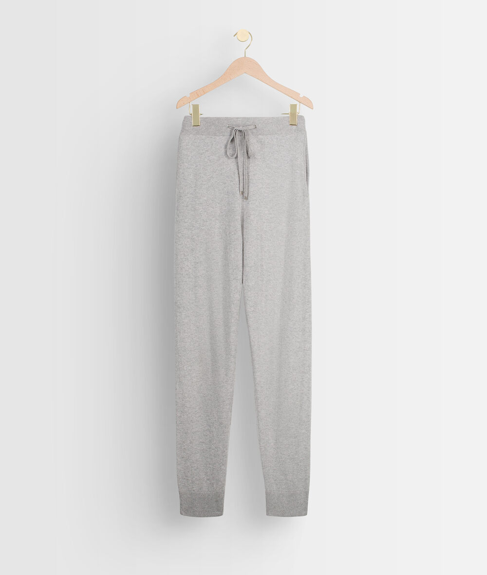 Pantalon en maille gris chiné taylor gris chine.