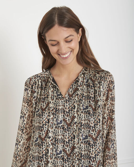 Robe noire imprimé ethnique lizie noir.