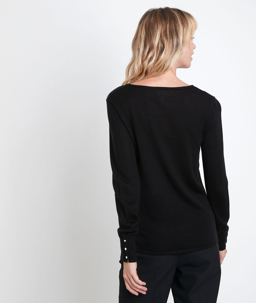 Pull en laine mélangé remix noir.