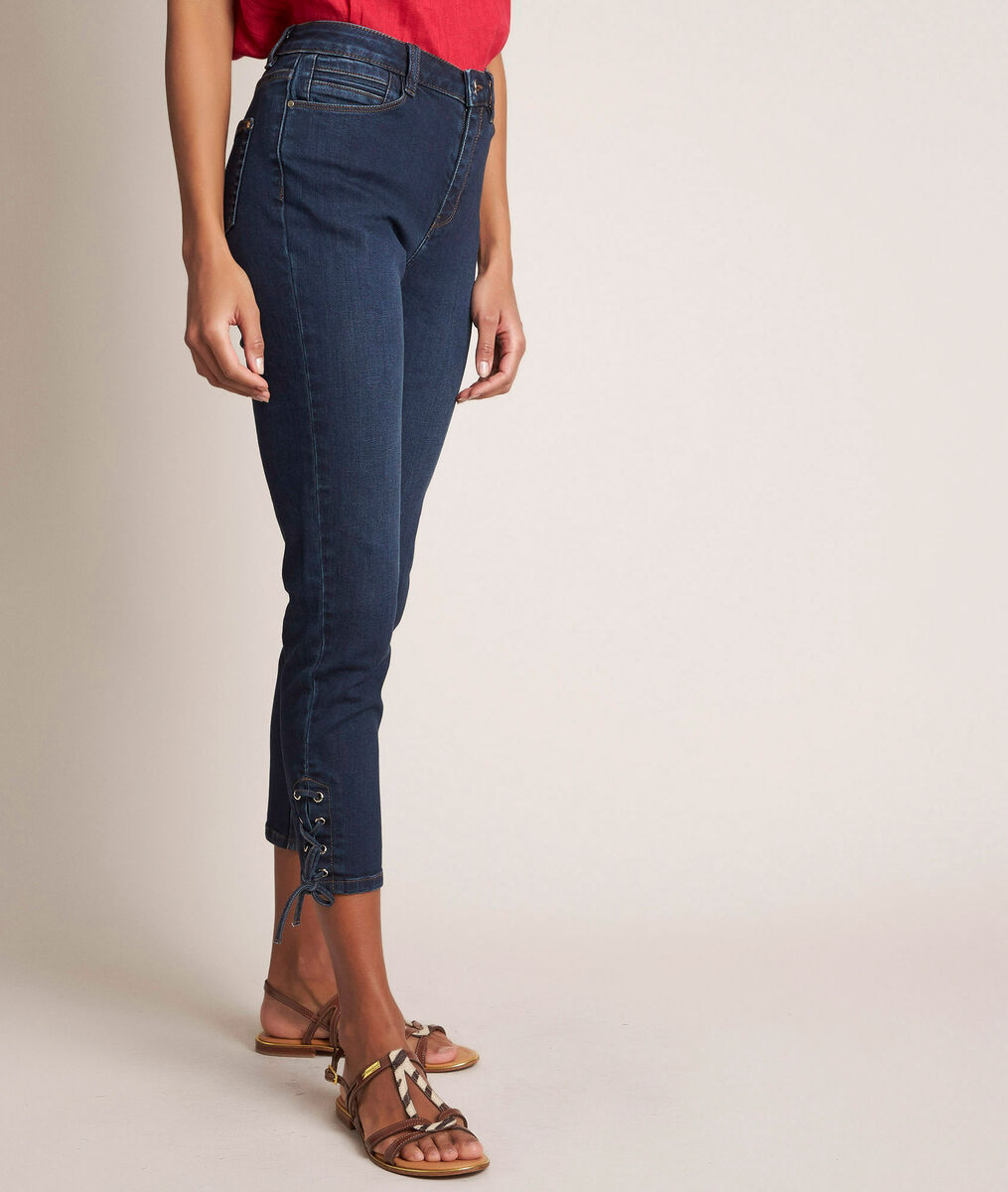 L'iconique slim: jean à lacets brut Agathe | 1-2-3 L'iconique slim: jean à lacets brut Agathe PhotoZ | 1-2-3