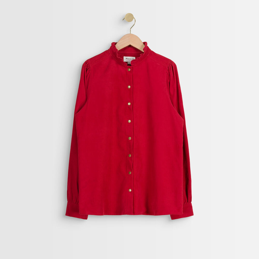 Surchemise rouge en velours jeraldine terracotta.