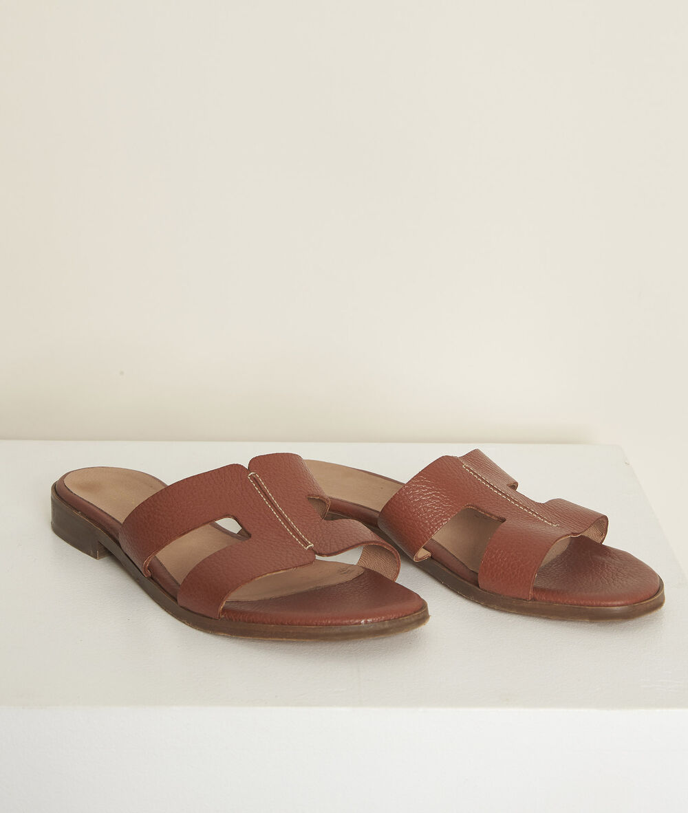 Mules aus leder jessica guave.