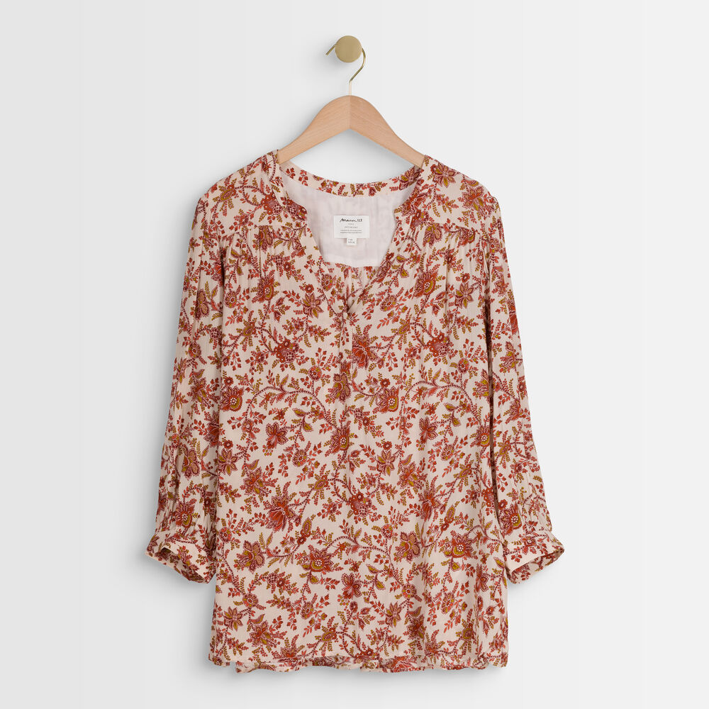 Blouse imprimée elsa bis cannelle.