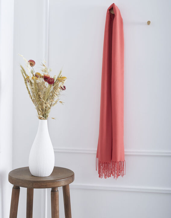 Foulard corail à franges Fossette | 1-2-3 Foulard corail à franges Fossette PhotoZ | 1-2-3