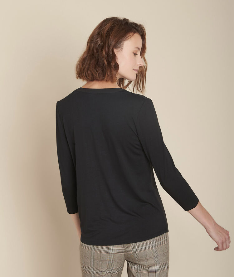 Blouse noire boutons nacrés genna bis noir.