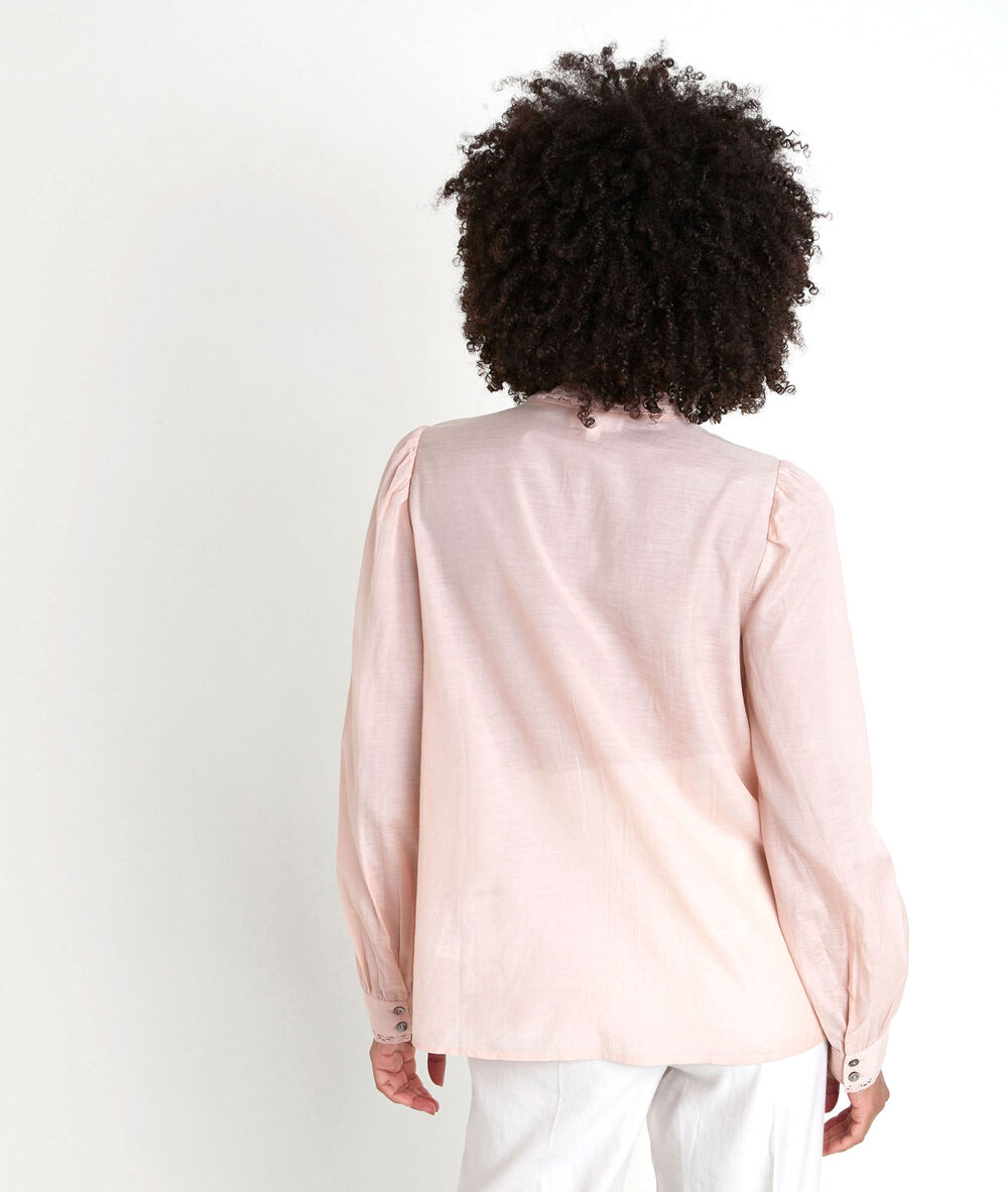 Blouse poudre en dentelle tara poudre.