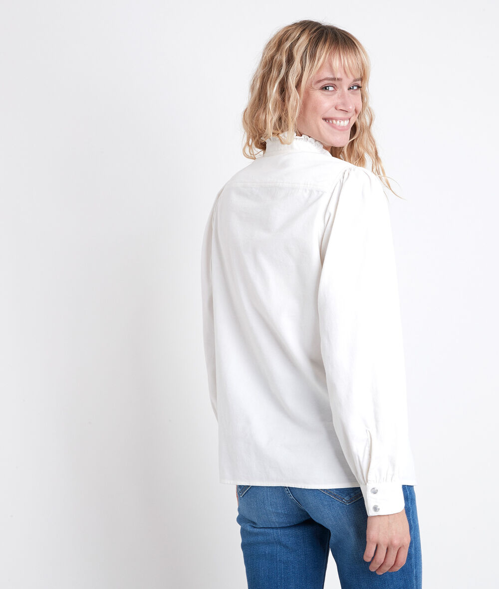 Chemise écrue en velours jeraldine ecru.