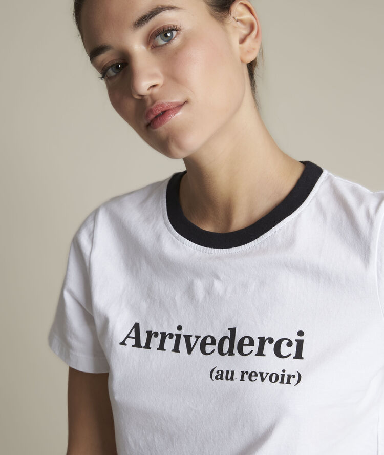 Tee-shirt à message rivale blanc.