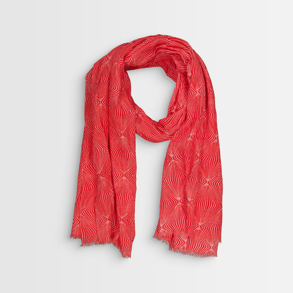 Foulard en coton imprimé beth goyave.