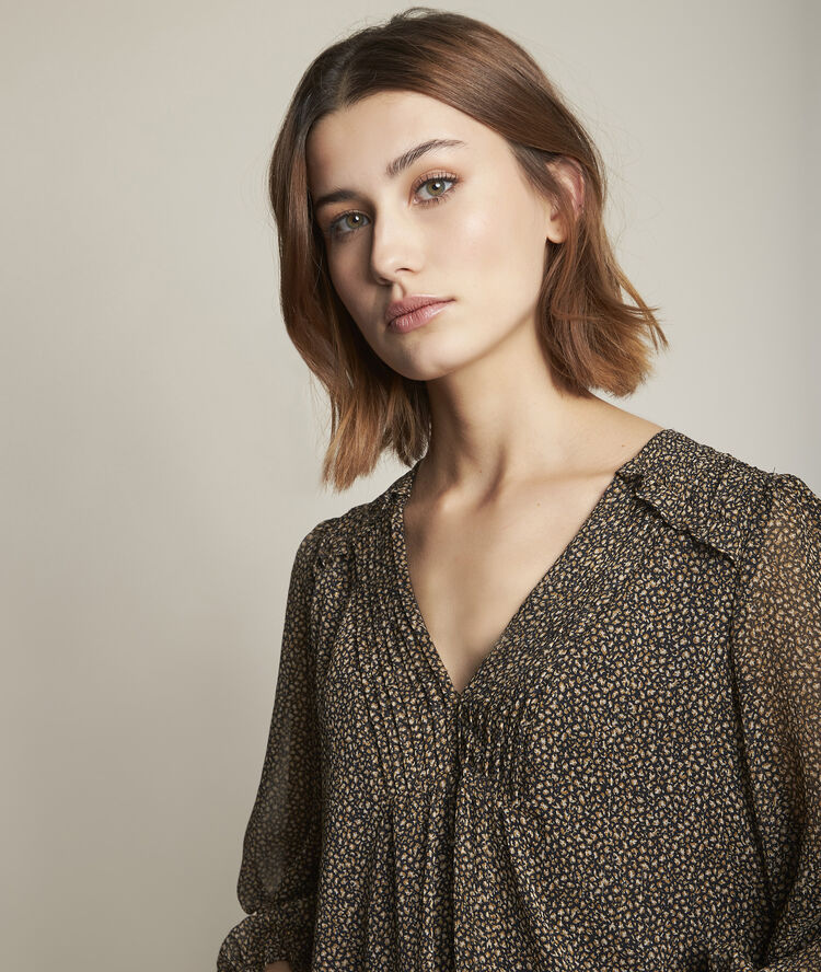 Jurk met print claudia zwart.