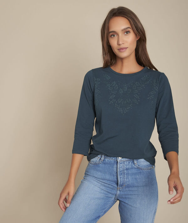 Tee-shirt broderies cyprès Cosmo | 1-2-3 Tee-shirt broderies cyprès Cosmo PhotoZ | 1-2-3