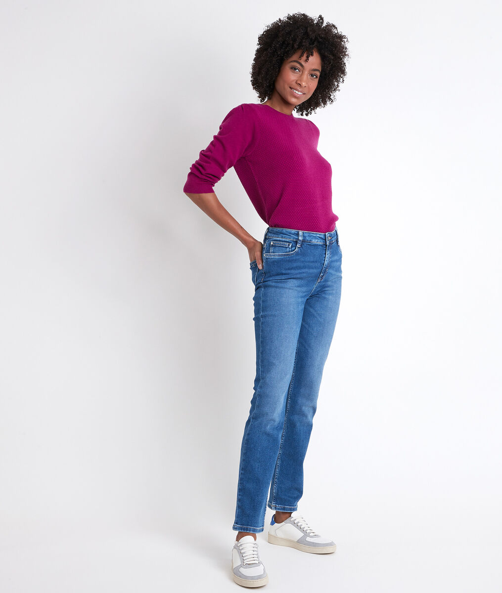 Pull fuchsia nid d'abeille Rimel | 1-2-3 Pull fuchsia nid d'abeille Rimel PhotoZ | 1-2-3