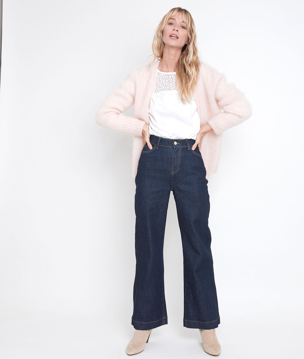 Top en dentelle darius blanc.