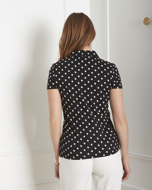 Tee-shirt noir imprimé pois patty noir.