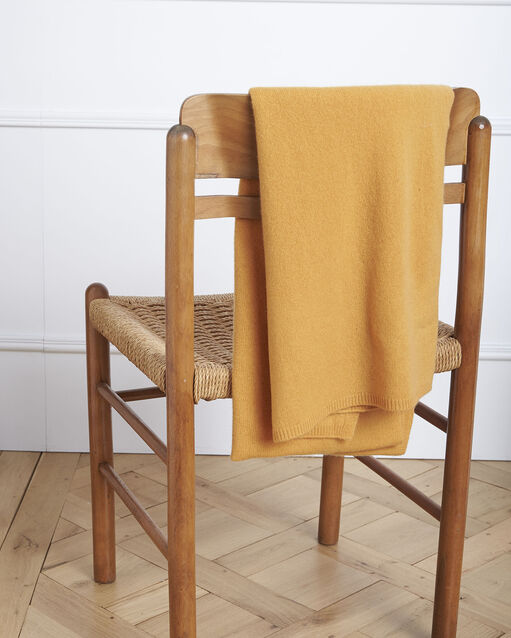 Safrangelber Kaschmirschal Glacier (1) - Maison 123