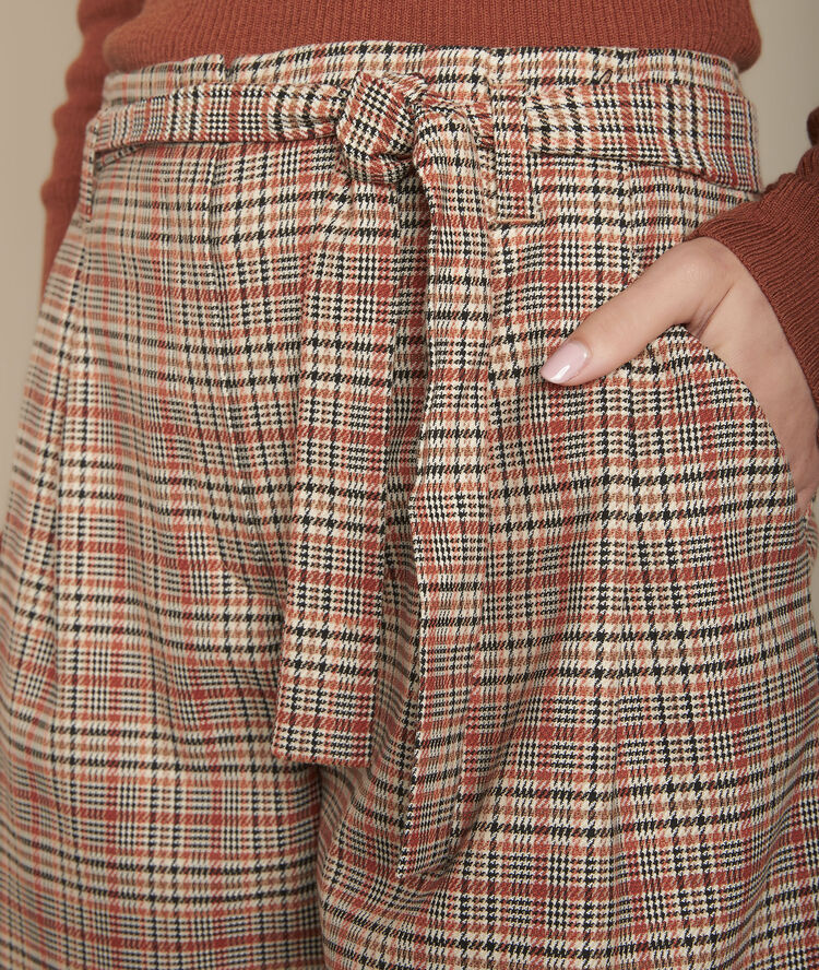 Short à carreaux eros caramel.