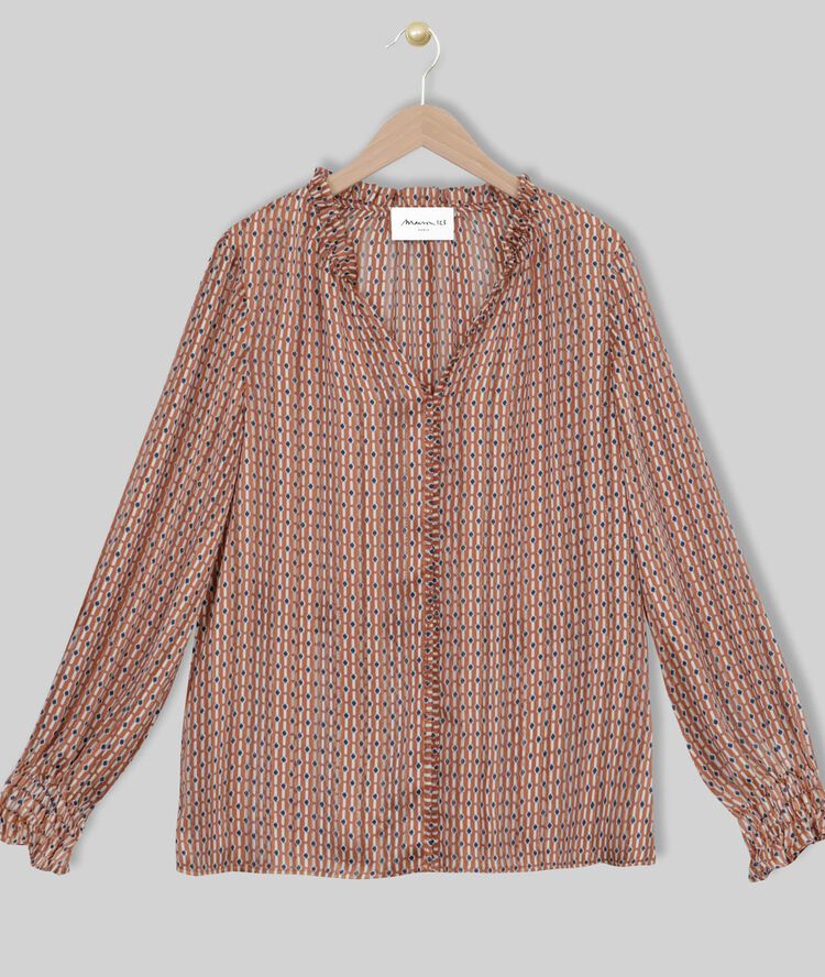 Blouse imprimée evelyn greige.