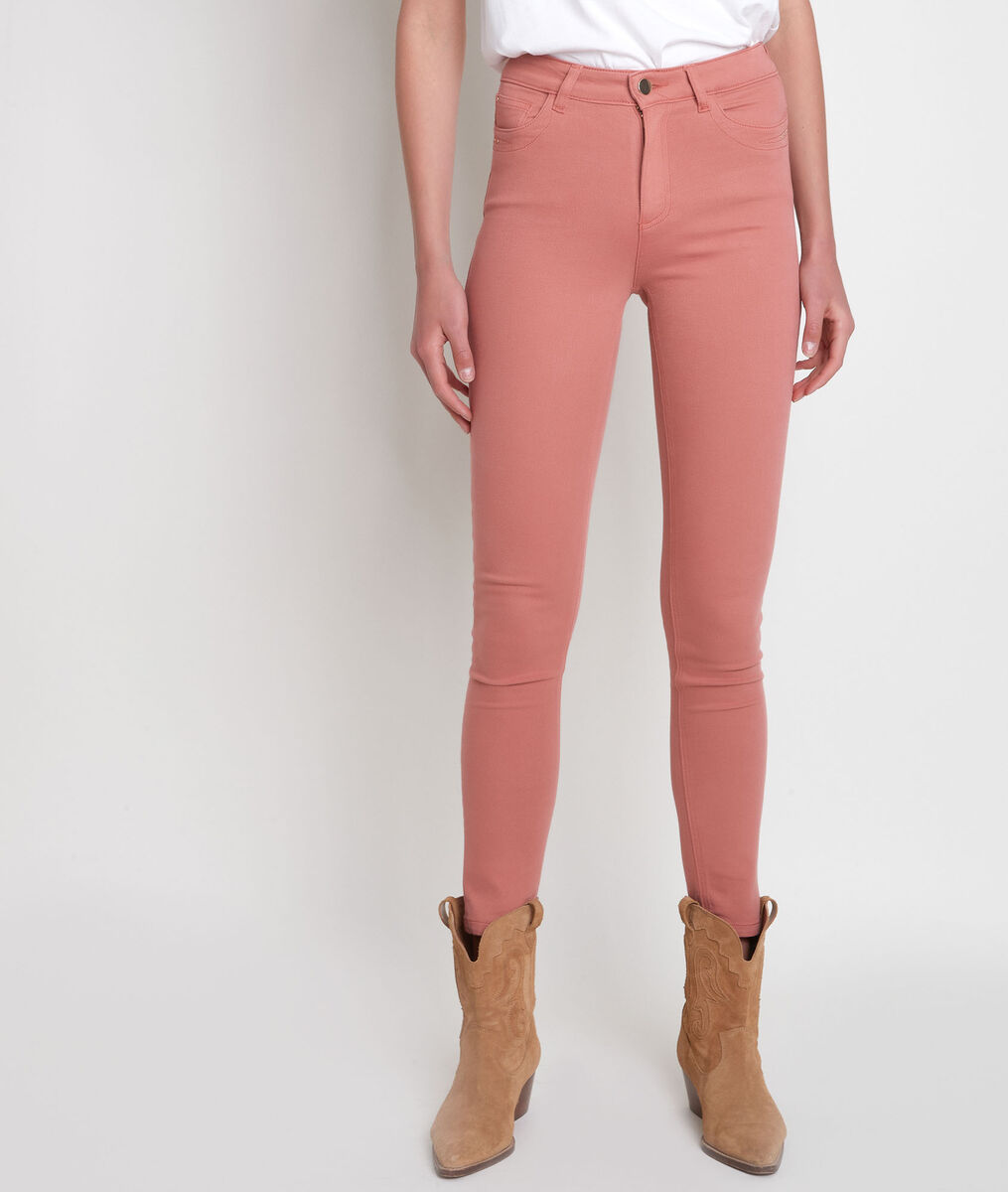 Jean slim casual Suzy 2 en coton organique et recyclé fraise | 1-2-3 Jean slim casual Suzy 2 en coton organique et recyclé fraise PhotoZ | 1-2-3