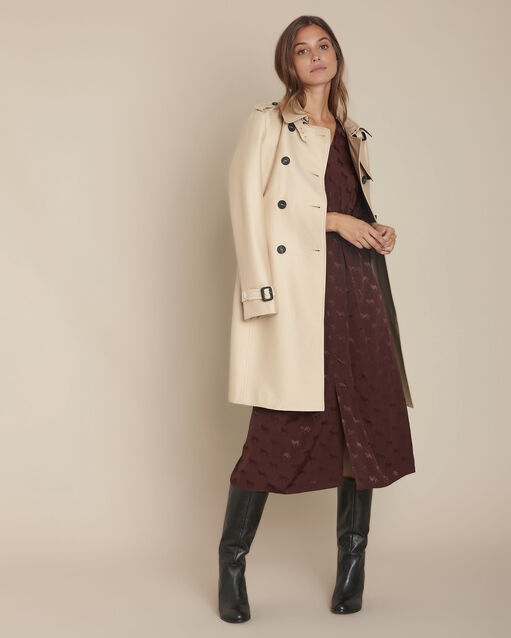 Robe en jacquard imprimé cheval imagine marron fonce.