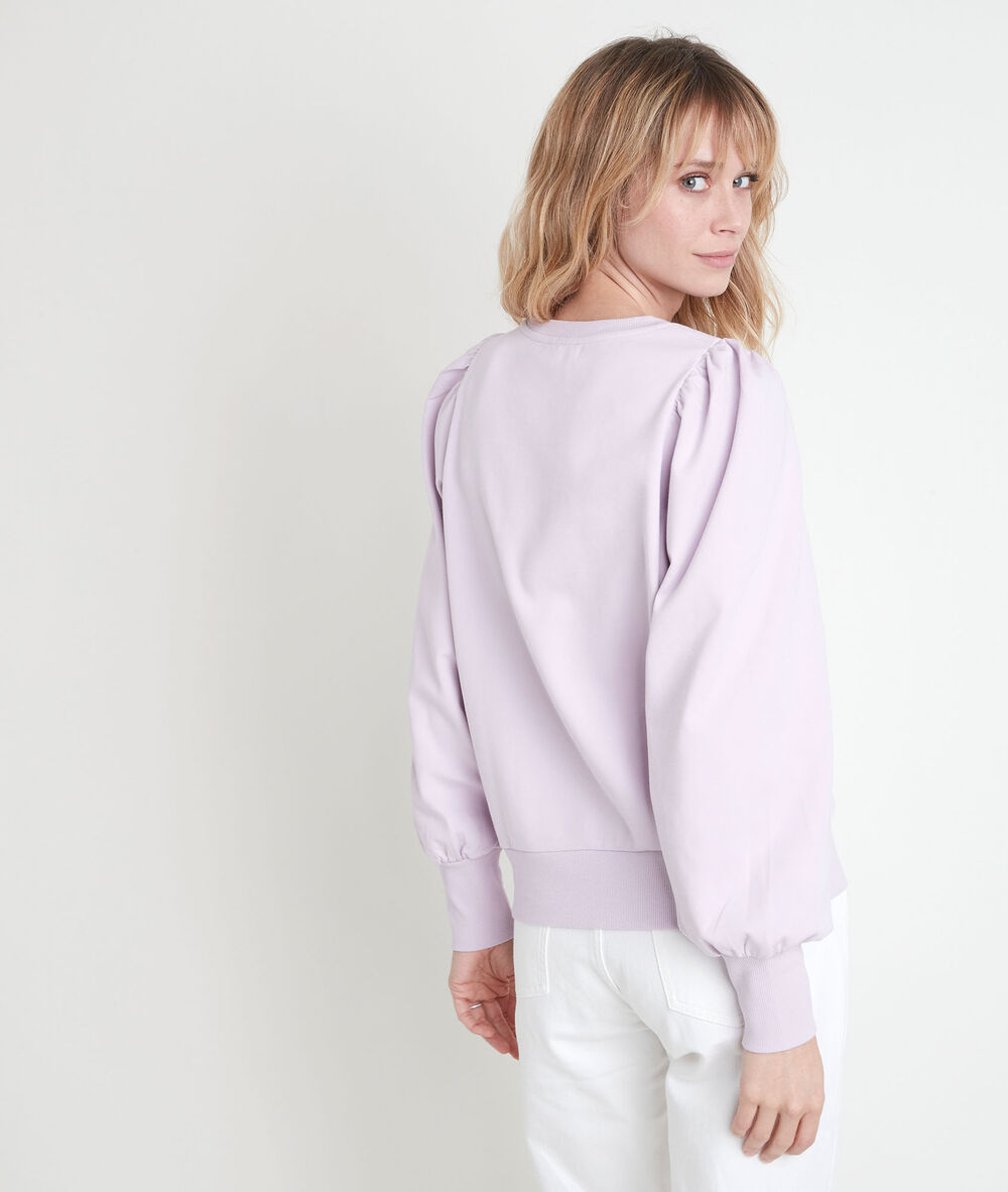 Sweat mauve à épaulettes divao mauve pâle.