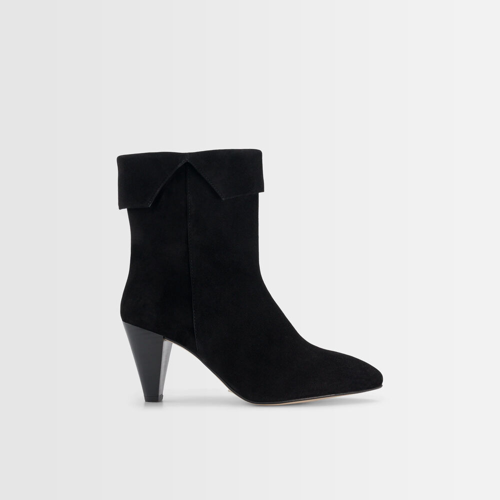 Bottines noires à talons valencia noir.