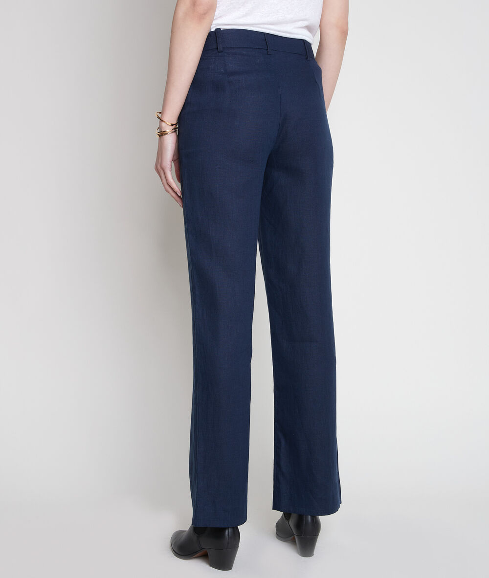 Pantalon à ponts en lin certifié iber marine.