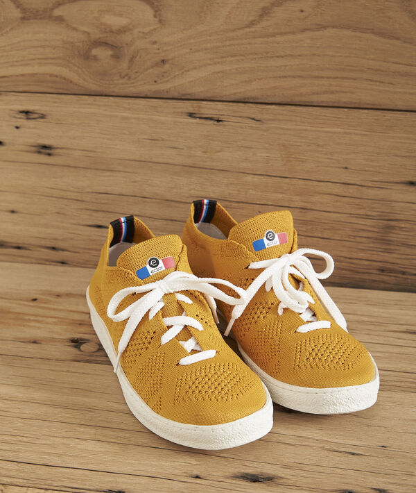 Gele sneakers met breiwerk Ector | 1-2-3 Gele sneakers met breiwerk Ector PhotoZ | 1-2-3