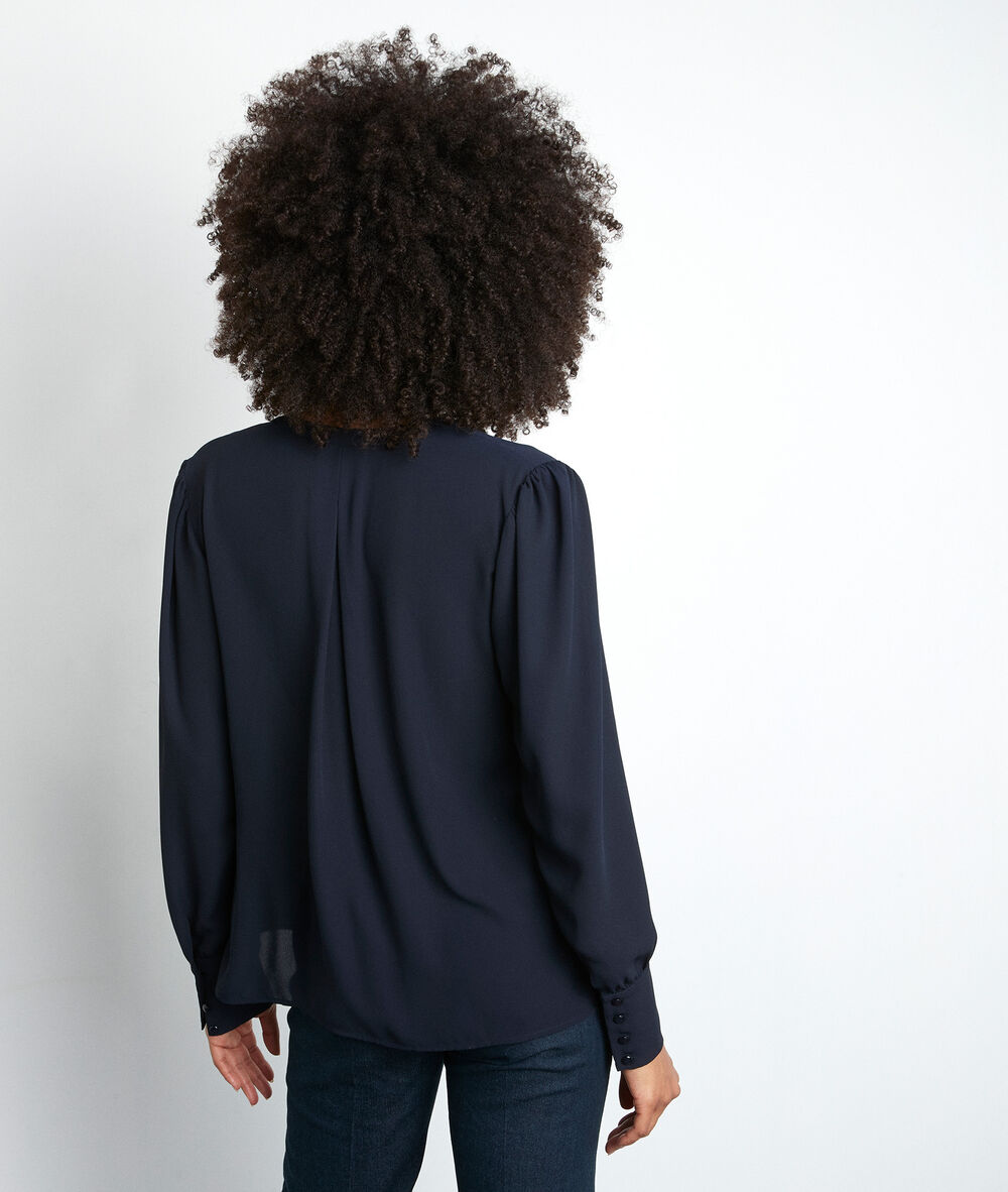 Blouse fluide et structurée marine adixia marine.