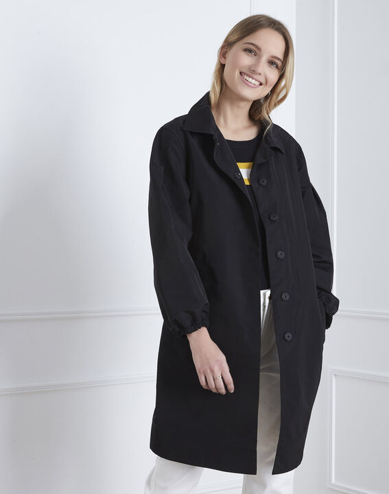 Trench noir ceinturé Daniela | 1-2-3 Trench noir ceinturé Daniela PhotoZ | 1-2-3