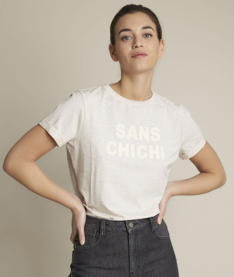 Tee-shirt à message rebelle ficelle.